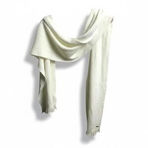 Calvin Klein 100% acrylic winter, white scarf,  12” wide by 72” long